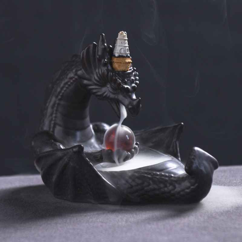 Chinese Dragon Feng Shui Backflow Incense Burner