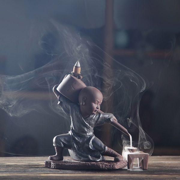 Kung Fu Monk Backflow Incense Burner 1