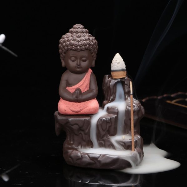Little Praying Monk Backflow Incense Burner 1
