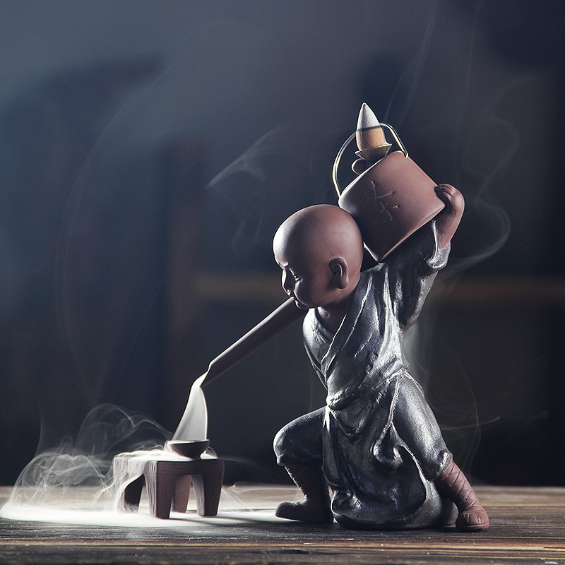 Kung Fu Monk Backflow Incense Burner