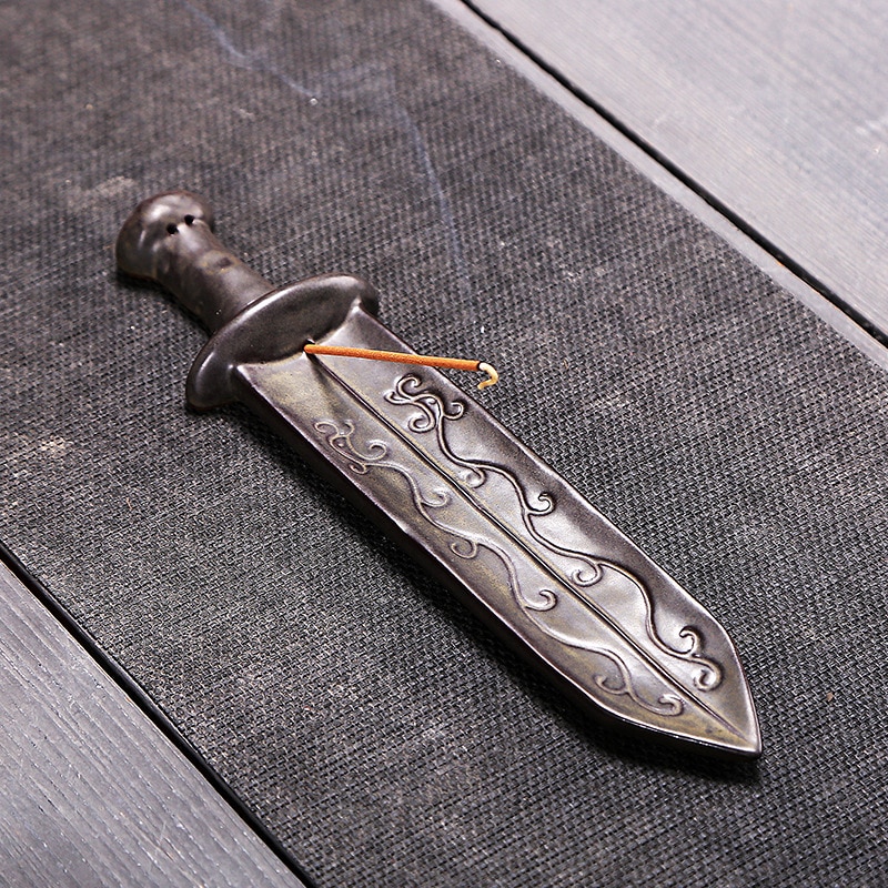 Ancient Sword Incense Stick Holder Burner