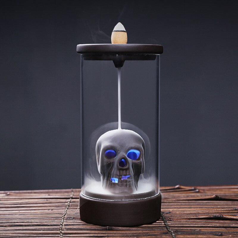 Skull LED Backflow Incense Burner