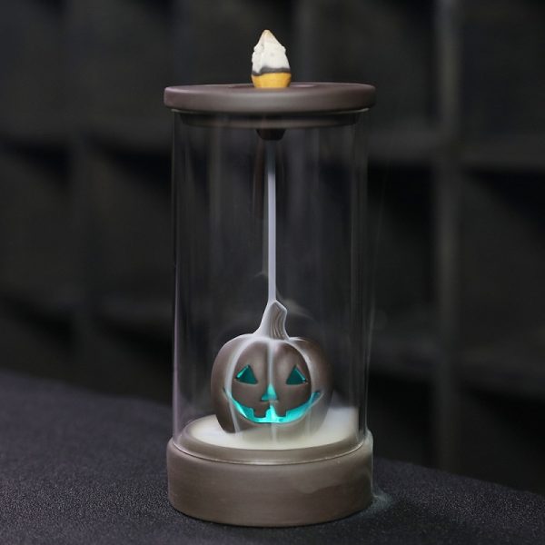 Jack-O-Lantern LED Pumpkin Backflow Incense Burner 1